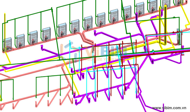 3D plumbing modeling from 2D cad drawing