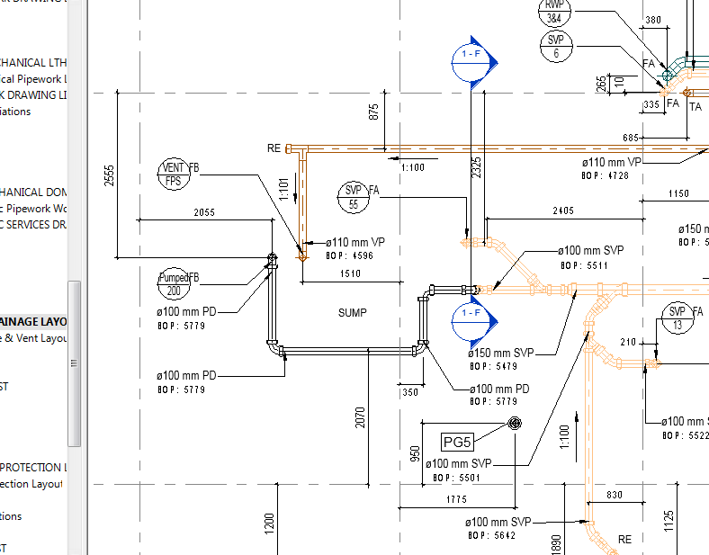 Plumbing detail drawing